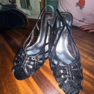 Calvin Klein Black Strappy Heels
